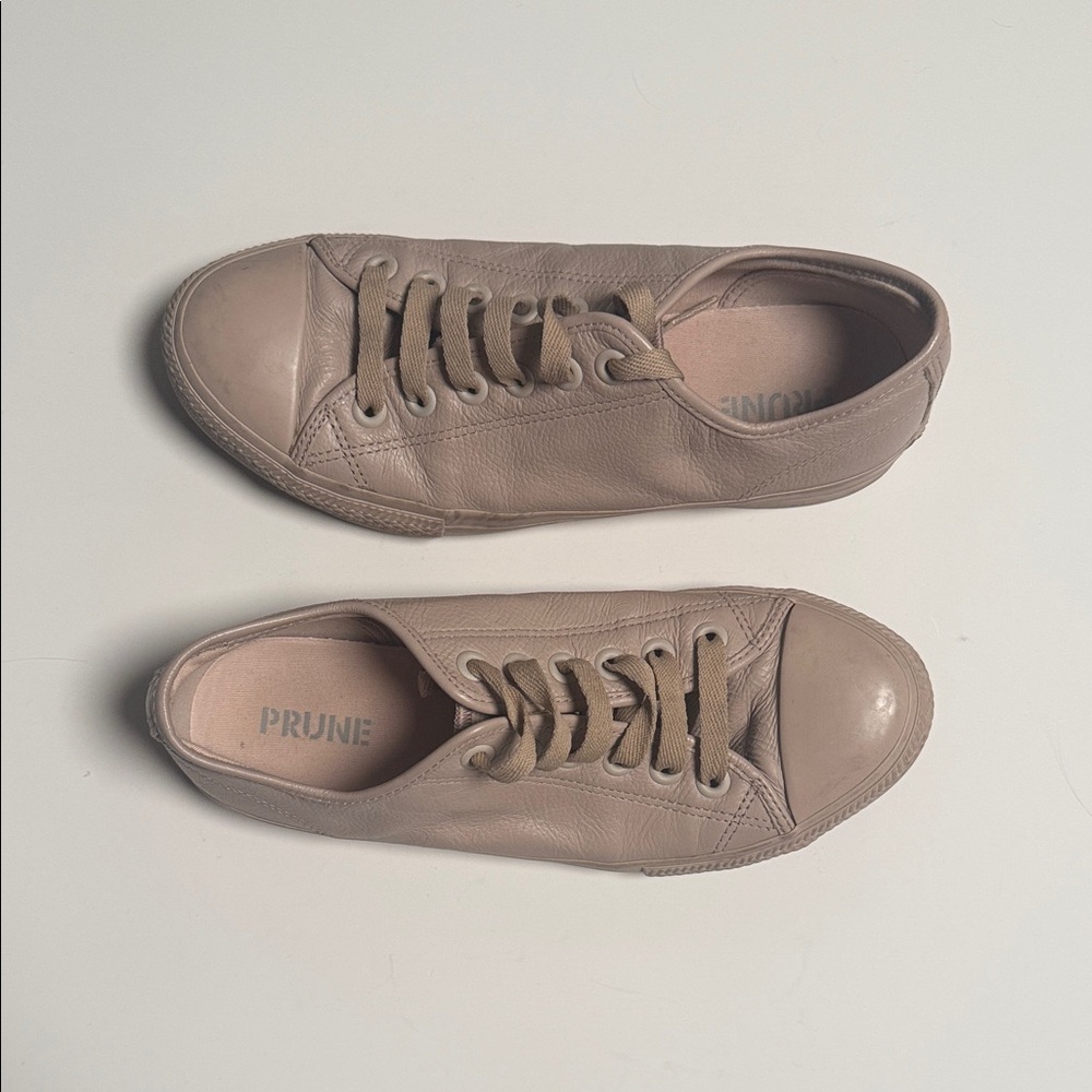 Prune Leather Sneakers